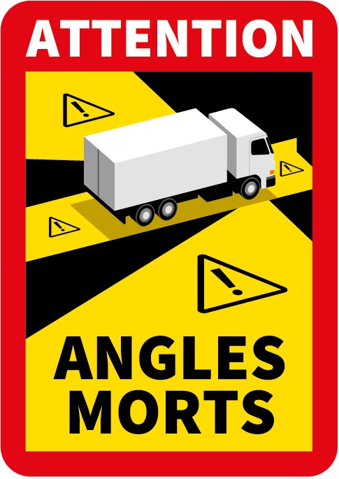 autocollant balisage signalisation angles morts camion poids lourds car bus vinyle