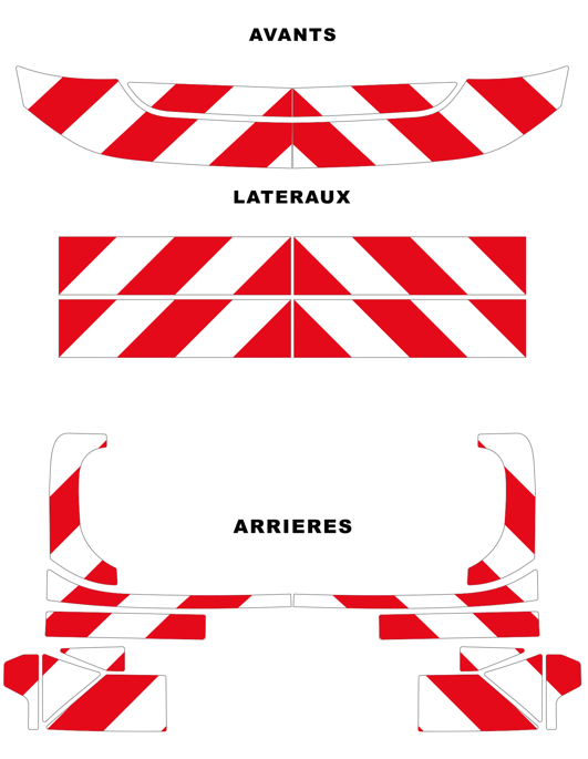 0600359 kit predecoupe DACIA duster III phase 1 orafol nikkalite 3m balisage 2024