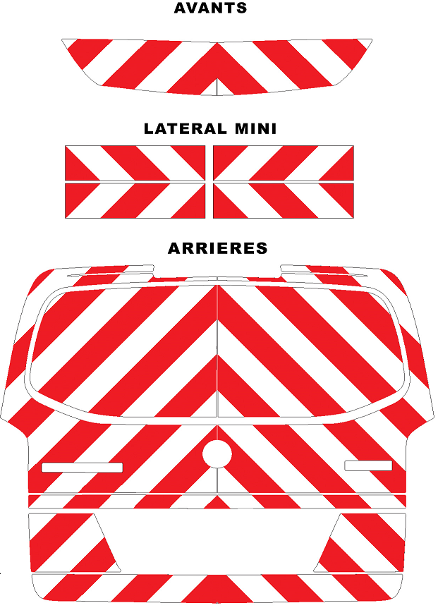 0600247 kit predecoupe mercedes vito III phase 1 2 3 orafol nikkalite balisage hayon complet