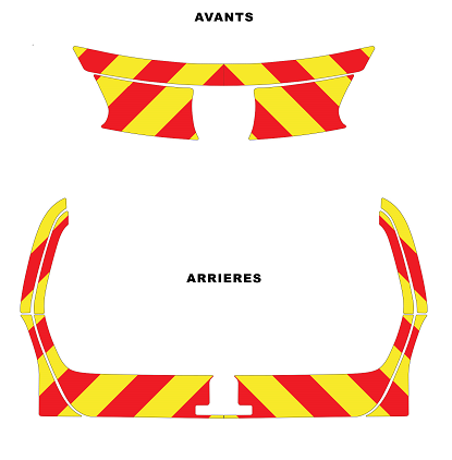 0700406 kit predecoupe peugeot partner II phase 3 orafol nikkalite balisage 3m hayon