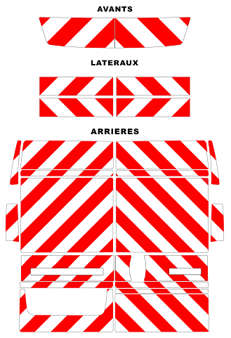 0600392 kit predecoupe citroen jumper II phase 4 orafol nikkalite balisage arriere complet tole