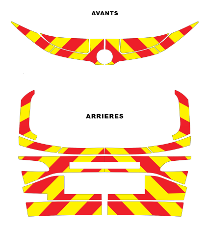 0700421 kit predecoupe skoda Karoq phase 2 orafol nikkalite balisage 2024 arrière complet