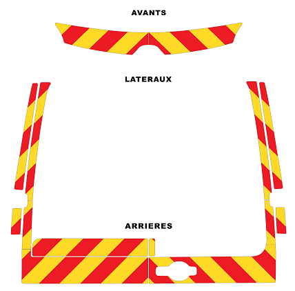 0700438 kit predecoupe renault master III phase 3 orafol nikkalite balisage grande virgule