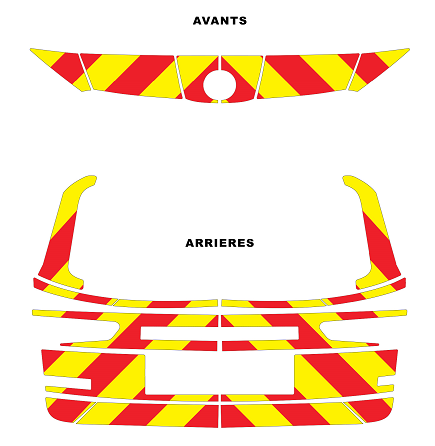 0700428 kit predecoupe skoda kodiaq II phase 1 orafol nikkalite 3M balisage