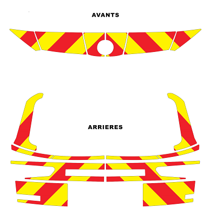 0700429 kit predecoupe skoda kodiaq II phase 1 orafol nikkalite 3M balisage