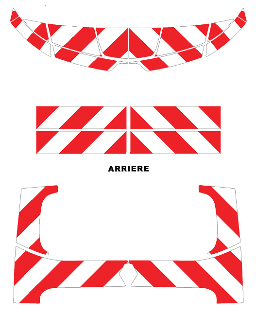 0600251 kit predecoupe renault kangoo van III phase 1 orafol nikkalite balisage hayon