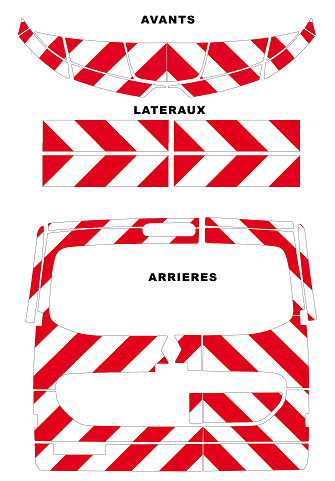 0600267 kit predecoupe renault kangoo van III phase 1 orafol nikkalite balisage arriere complet vitre