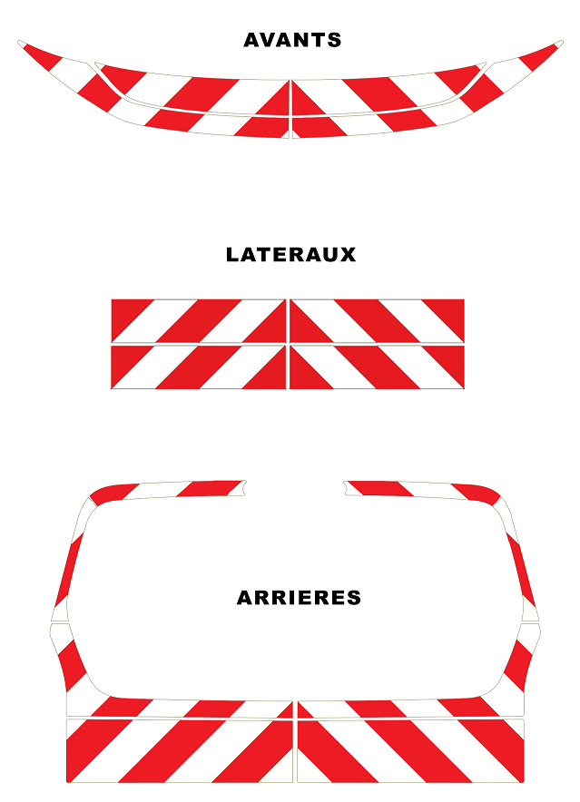 0600376 kit predecoupe peugeot partner III phase 2 orafol nikkalite balisage hayon