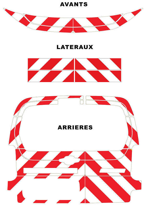 0600378 kit predecoupe peugeot partner III phase 2 orafol nikkalite balisage arriere complet vitre