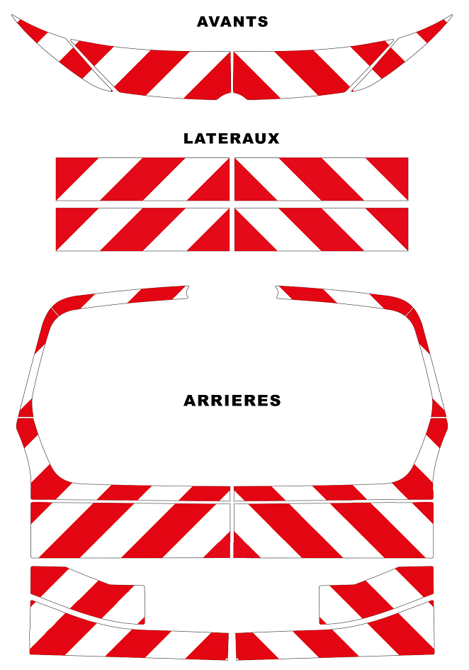 0600469 kit predecoupe citroen berlingo III phase 2 orafol nikkalite balisage hayon complet