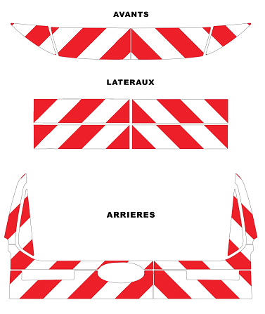 0600484 kit predecoupe ford e-transit courier II phase 1 electrique portes tolees nikkalite orafol 3m balisage