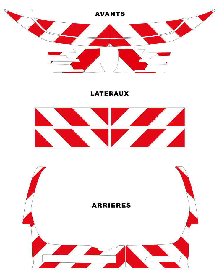 0600485 kit predecoupe eugeot partner III phase 2 orafol nikkalite balisage avant renforcé