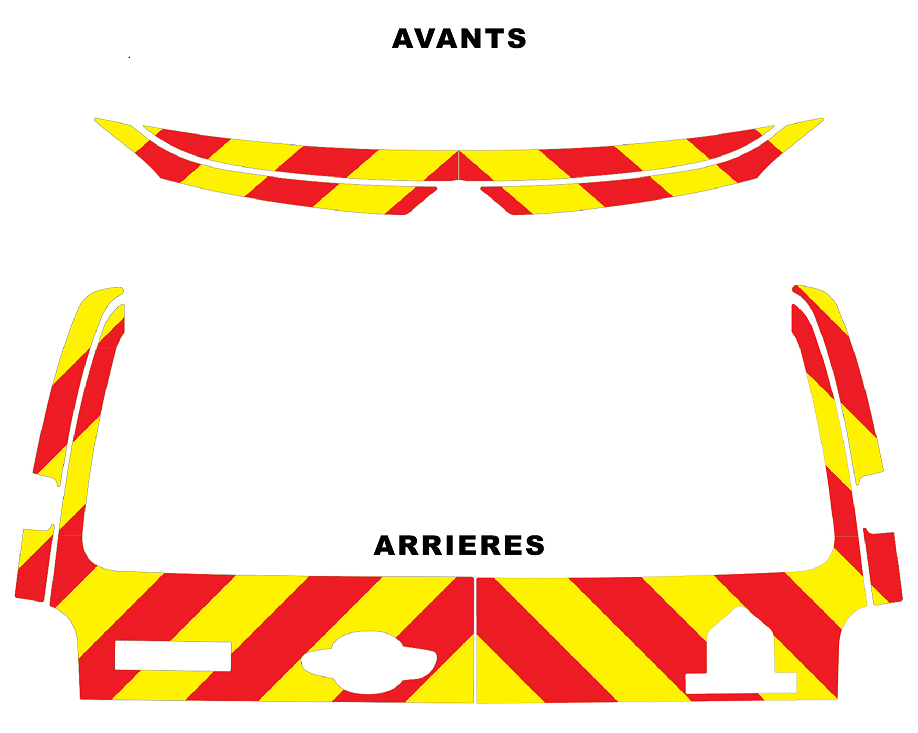 0700047 kit predecoupe citroen jumpy III phase 1 2 orafol nikkalite balisage