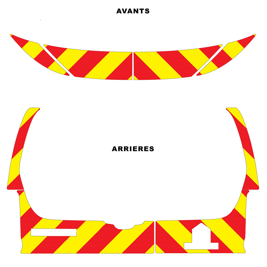 0700251 kit predecoupe peugeot partner III phase 1 orafol nikkalite balisage