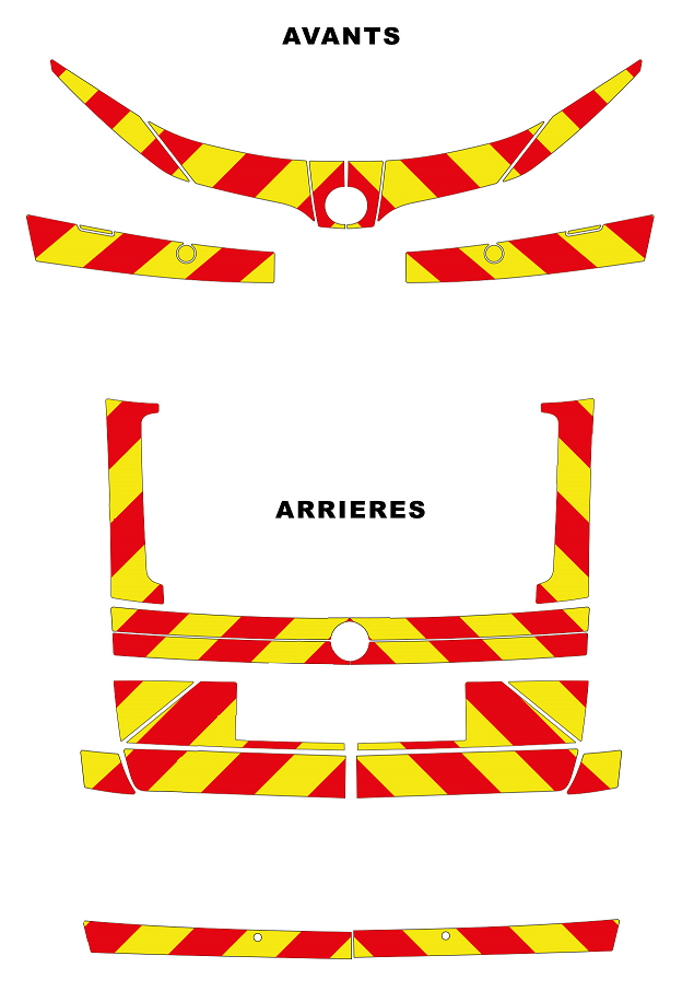 0700283 kit predecoupe skoda octavia III phase 2 orafol nikkalite 3M balisage 2017 2021 arriere complet