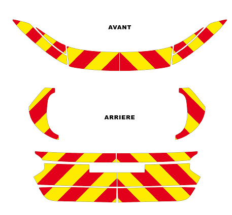 0700303 kit predecoupe dacia sandero III phase 2 orafol nikkalite balisage arriere complet