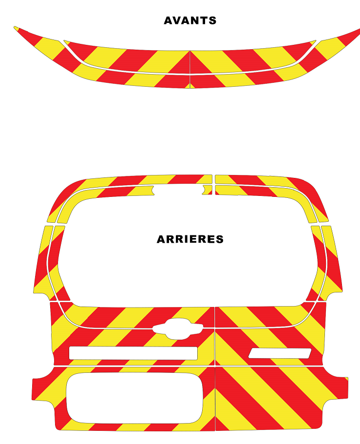 0700352 kit predecoupe peugeot partner III phase 2 orafol nikkalite balisage arriere complet vitre