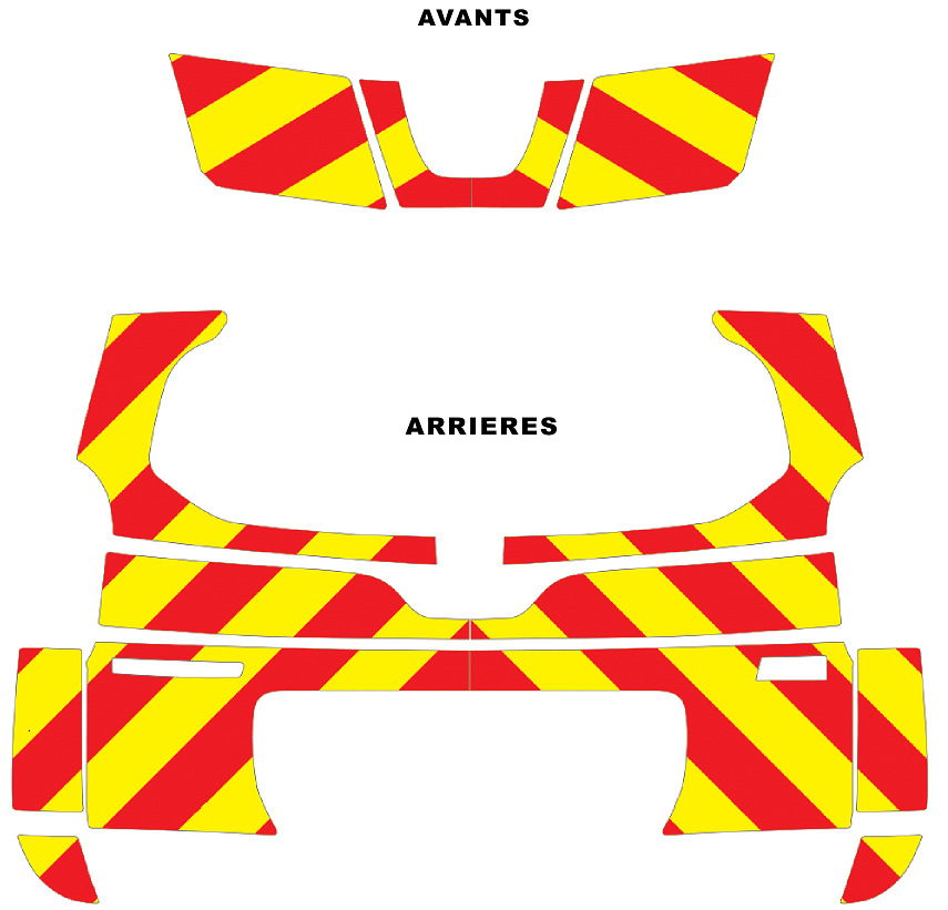 0700388 kit predecoupe peugeot 5008 I phase 2 orafol nikkalite balisage