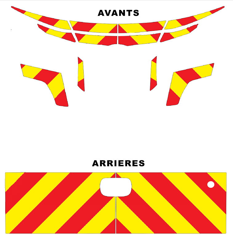 0700453 kit predecoupe toyota hilux III phase 1 orafol nikkalite balisage arriere complet 2011 2015