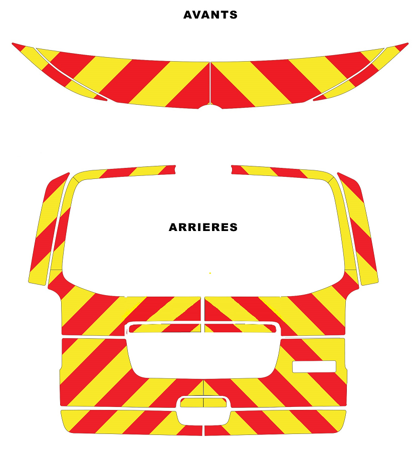 0700465 kit predecoupe citroen jumpy III phase 3 orafol nikkaite 3M balisage hayon complet