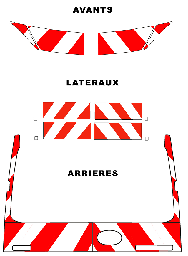0127376 kit predecoupe opel combo I phase 1 2 orafol nikkalite balisage 2001 2011