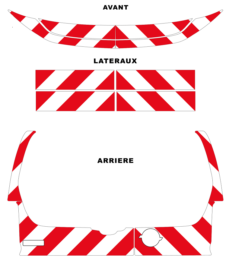 0600361 kit predecoupe opel combo III phase 2 kit predecoupe orafol nikkalite balisage 2024