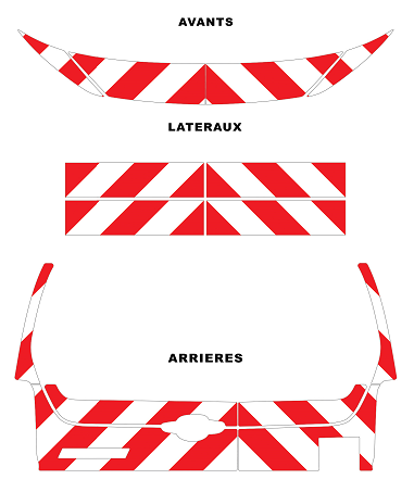 0600483 kit predecoupe fiat doblo III phase 2 orafol nikkalite balisage 2024