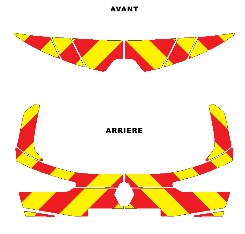0700242 kit predecoupe renault captur II phase 1 orafol nikkalite balisage