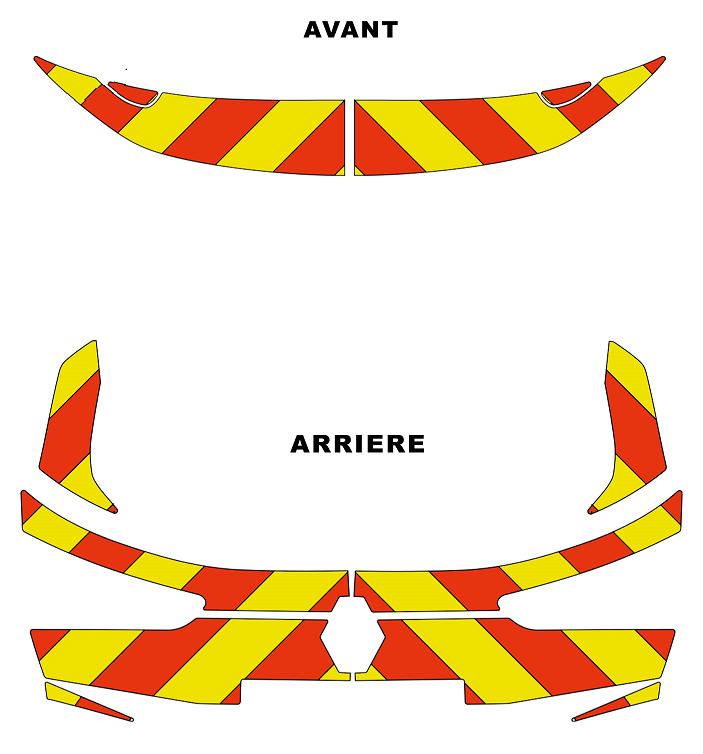 0700485 kit predecoupe renault captur II phase 2 orafol nikkalite balisage