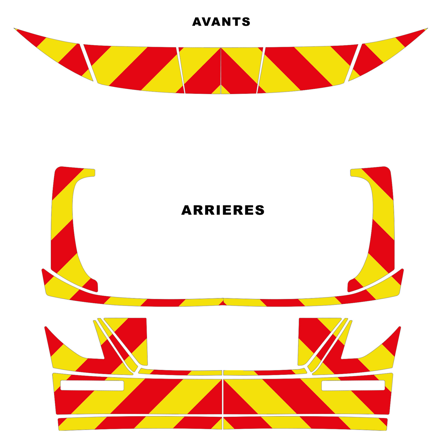 0700227 kit predecoupe hyundai tucson VI orafol nikkalite balisage arriere complet vitre 2021