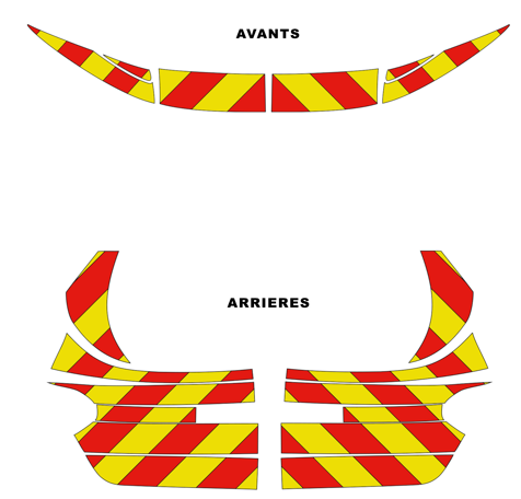 0700483 kit predecoupe dacia sandero III phase 3 orafol nikkalite balisage 2026