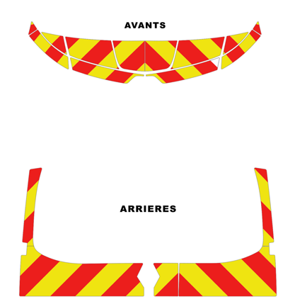 0700381 kit predecoupe renault kangoo van III phase 1 orafol nikkalite balisage 2021